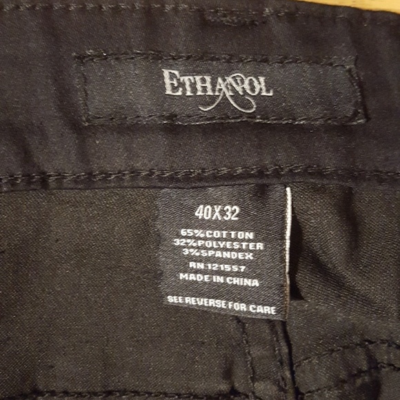 ETHANOL Men's Slim Hyper Stretch Classic Straight Leg Jeans — Comfort Denim With Reflective Pocket, 34W X 32L